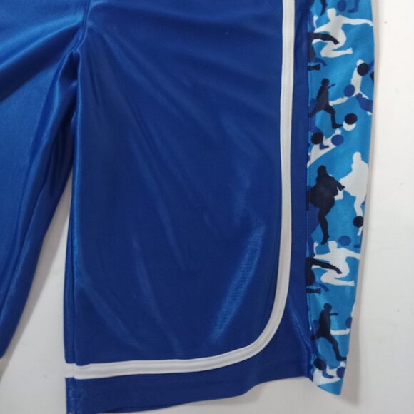 Vintage NBA Athletic Works Basketball Shorts Blue L Dazzle Shiny Men's Large 90s - Picture 4 of 15